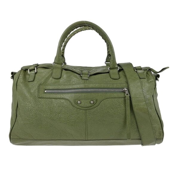 Balenciaga Green Squash 2way Duffel Handbag - Picture 1 of 10